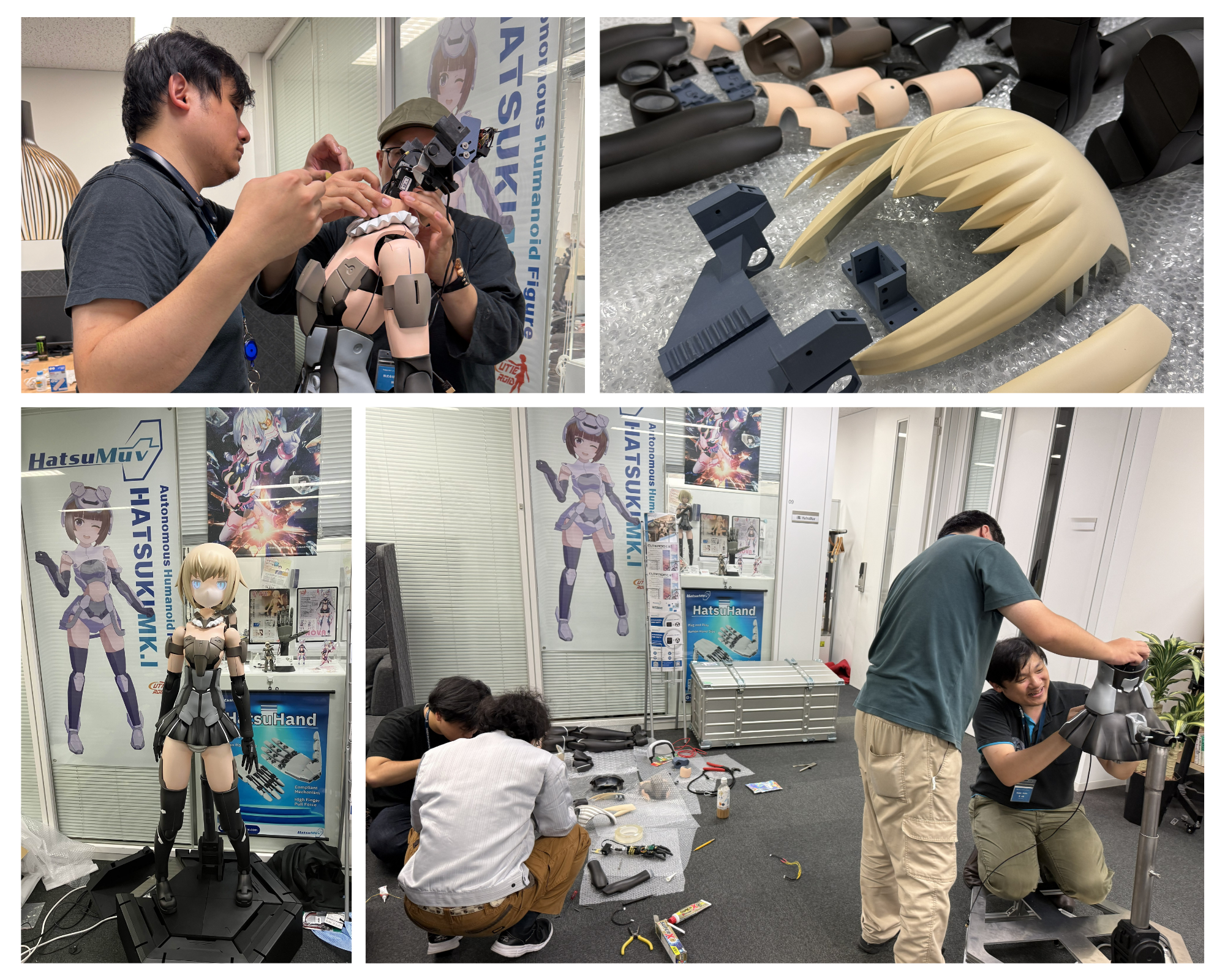 150cm“動いて・しゃべる轟雷”展示直前の最終組み立てレポート【活動
